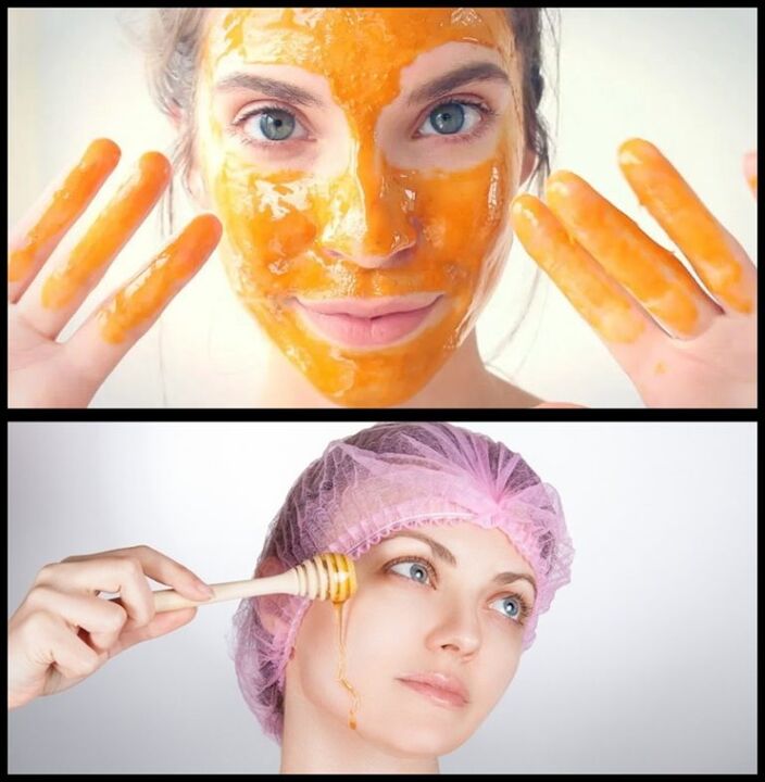 Rejuvenation mask with honey and sea buckthorn